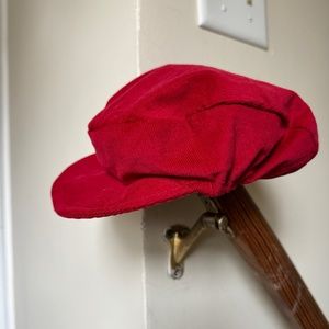 Red Corduroy Drivers Hat for Toddler